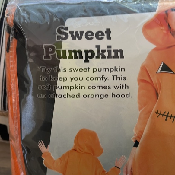 Music Legs Sweet Pumpkin Hooded Onesie NWT - Picture 2 of 6